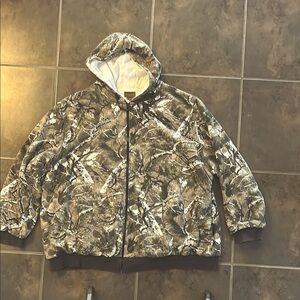 5X Mens Camo Full zip thermal hoodie Hunt Game